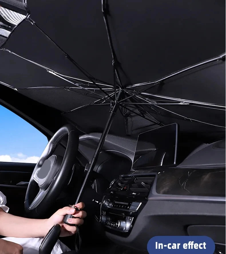 Foldable Car Windshield Sunshade Umbrella – Front Window Sun Protector for Summer