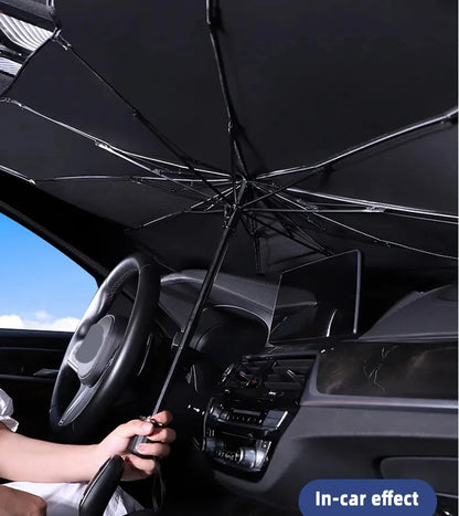Foldable Car Windshield Sunshade Umbrella – Front Window Sun Protector for Summer
