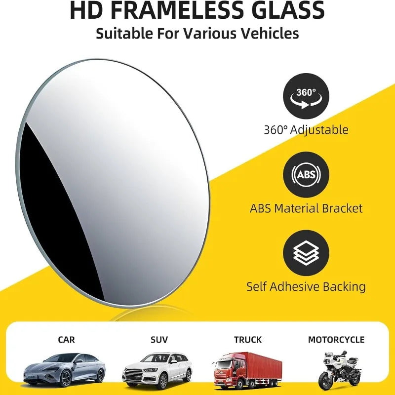HD Convex Side Blind Spot  Mirrors (2pcs)