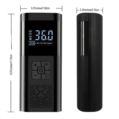 Cordless Tire Inflator Pump – 150PSI, 3x Faster Inflation, Digital Gauge for Car, Motorcycle & Bike