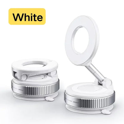 Electric Vacuum Magnetic Car Phone Mount – Foldable Strong Suction Holder for iPhone & Android