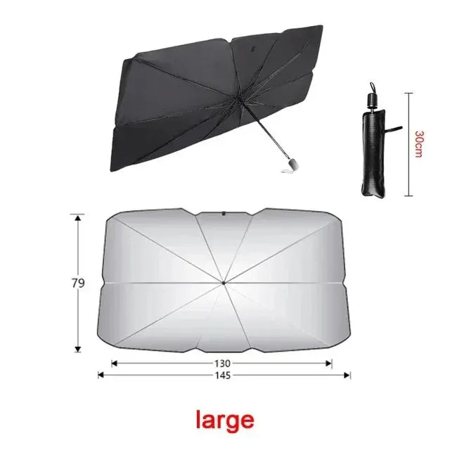 Foldable Car Windshield Sunshade Umbrella – Front Window Sun Protector for Summer