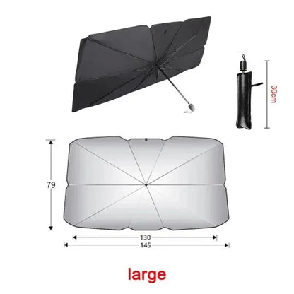 Foldable Car Windshield Sunshade Umbrella – Front Window Sun Protector for Summer