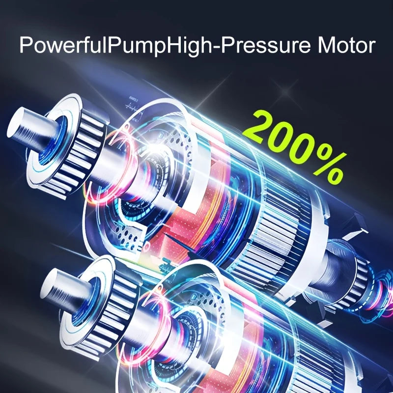 Cordless Tire Inflator Pump – 150PSI, 3x Faster Inflation, Digital Gauge for Car, Motorcycle & Bike