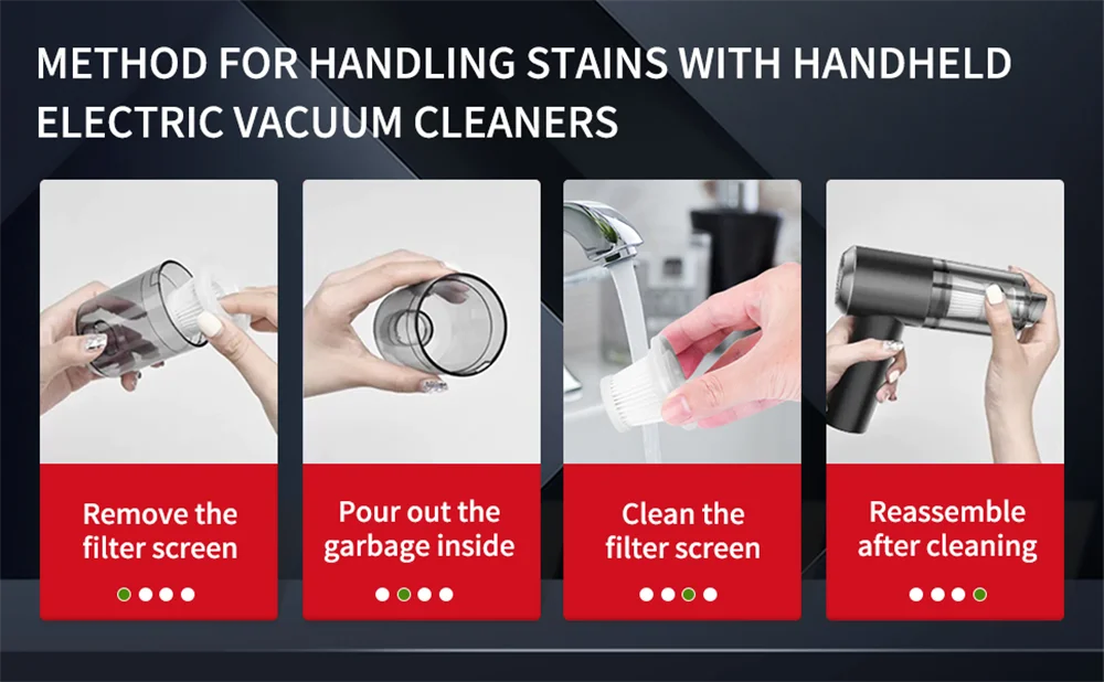 Handheld Car Vacuum Cleaner – 15000PA Cordless, Blow & Suction, Multi-Nozzle for Car, Home & Pet