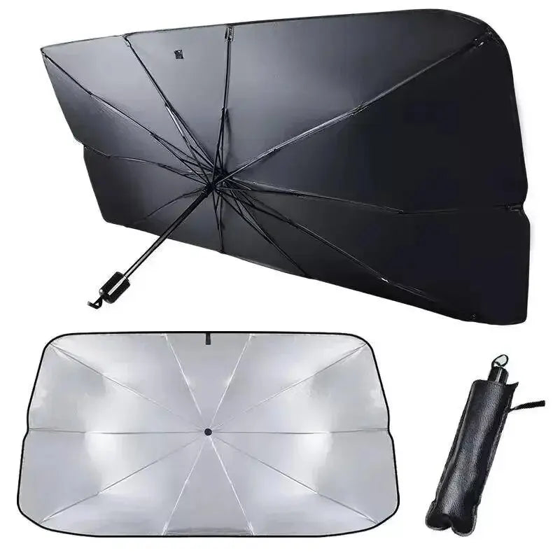 Foldable Car Windshield Sunshade Umbrella – Front Window Sun Protector for Summer