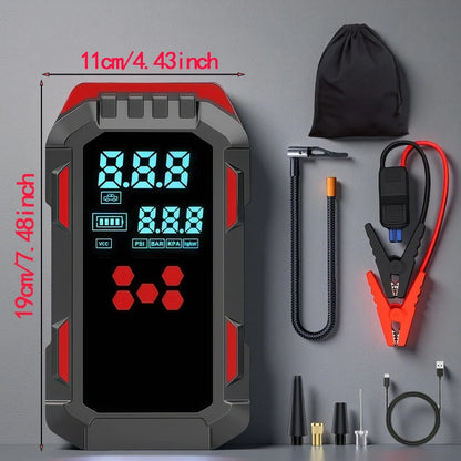12V 2-in-1 Car Jump Starter & Tire Air Compressor – 150PSI, USB Charging, Works in Extreme Temperatures