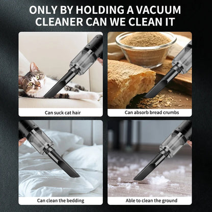 Handheld Car Vacuum Cleaner – 15000PA Cordless, Blow & Suction, Multi-Nozzle for Car, Home & Pet