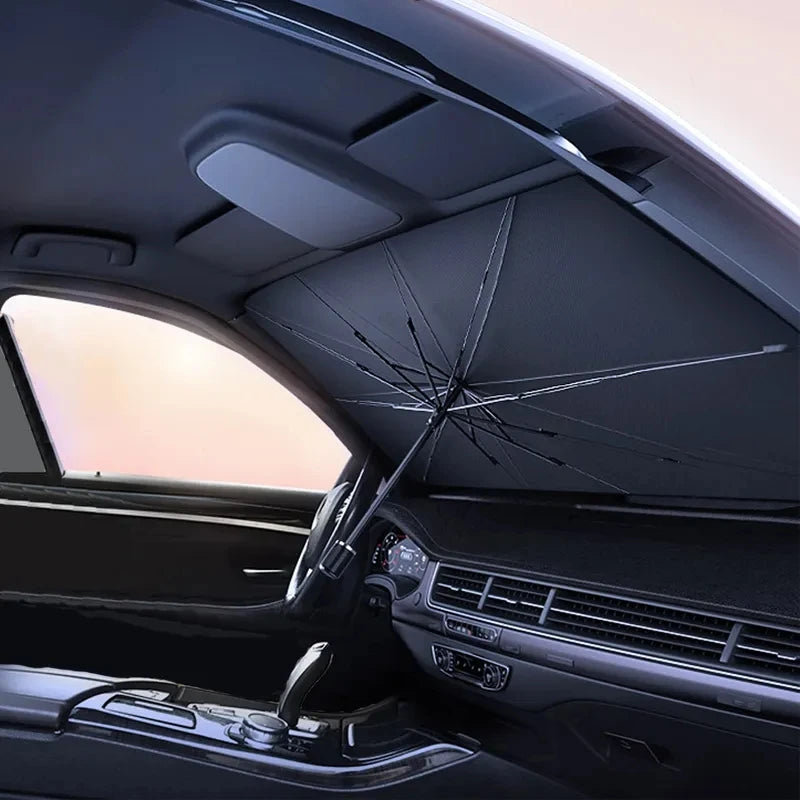Foldable Car Windshield Sunshade Umbrella – Front Window Sun Protector for Summer