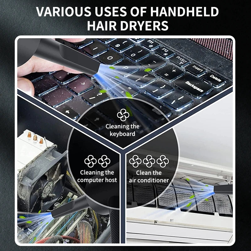 Handheld Car Vacuum Cleaner – 15000PA Cordless, Blow & Suction, Multi-Nozzle for Car, Home & Pet