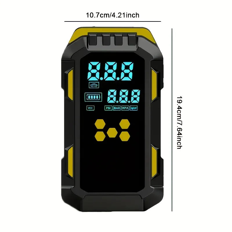 12V 2-in-1 Car Jump Starter & Tire Air Compressor – 150PSI, USB Charging, Works in Extreme Temperatures