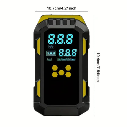 12V 2-in-1 Car Jump Starter & Tire Air Compressor – 150PSI, USB Charging, Works in Extreme Temperatures